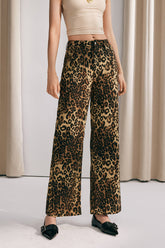 Loretta – Niedrig geschnittene Hose mit Leopardenmuster